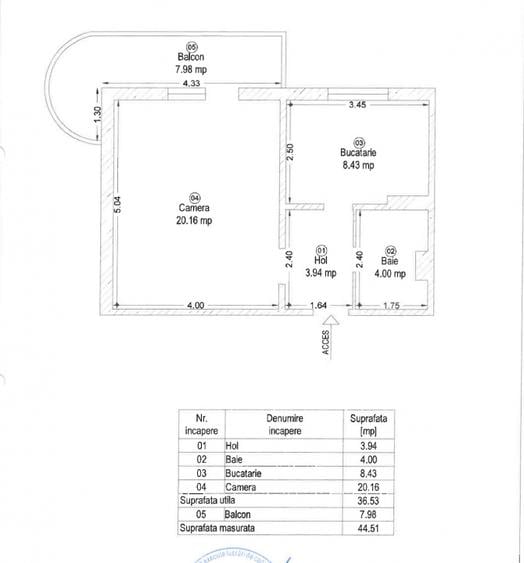  Apartament 1 camera, decomandat – 37 mp | Calea Șagului  - 19