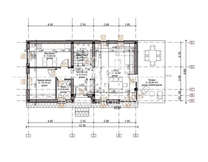 COMISION 0%! Casă individuală, 5 camere, 3 bai, teren 474 mp, Chinteni