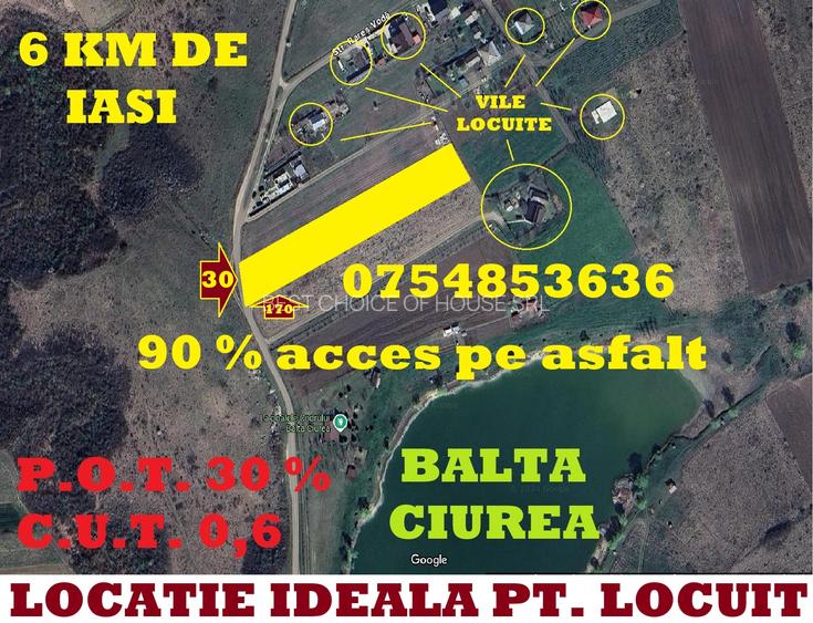 BUCIUM 6 KM DIN IASI , 1000 MP , 31000 EURO PERFECT PLAN ,LAC NATURAL APROAPE - 3