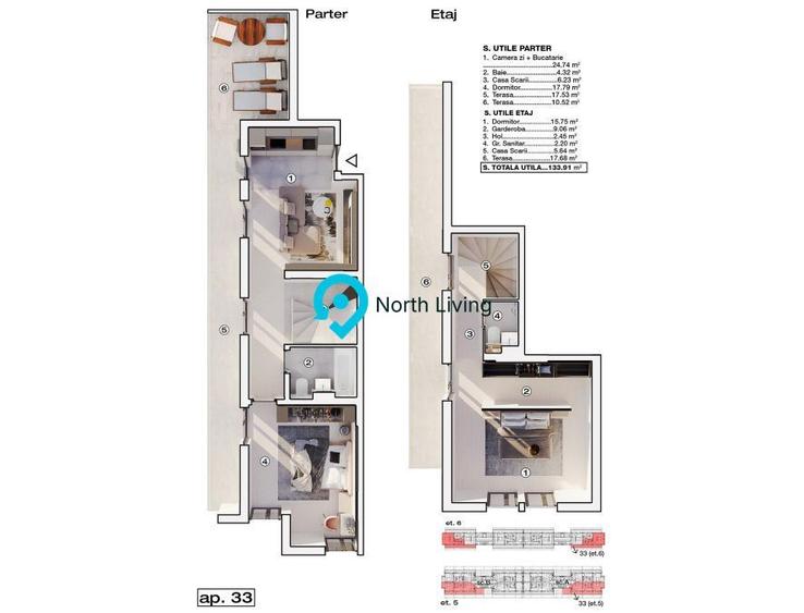 Penthouse 3 camere, 133 mp, terase, Prelungirea Ghencea