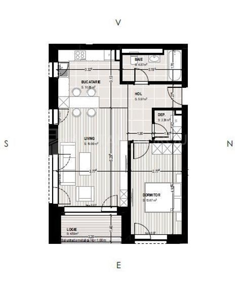 Apartament 2 camere cu vedere panoramică spre munte - Kasper Coresi