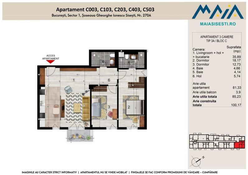 APARTAMENT 3 CAMERE | BANEASA | LANGA METROU STRAULESTI | FINISAJE PREMIUM - 11