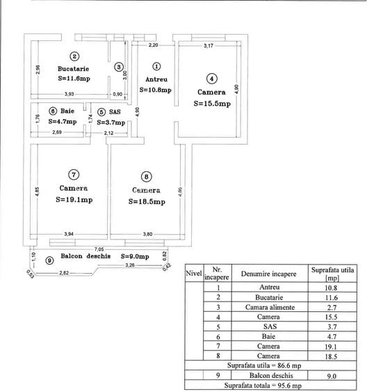Apartament cu 3 camere ETAJ 1, Iosefin - 9