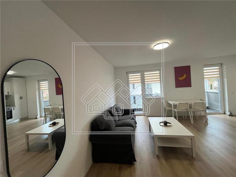 Apartament de inchiriat in Selimbar, 2 dormitoare, 2 bai, ansamblu nou