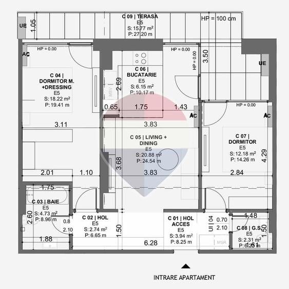 Vanzare APARTAMENT CU 3 CAMERE -DEZVOLTATOR