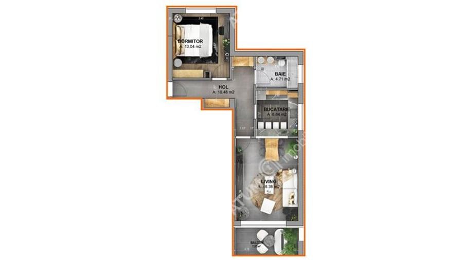 Apartament cu 2 camere si decomandate la cheie in Turnisor Sibiu