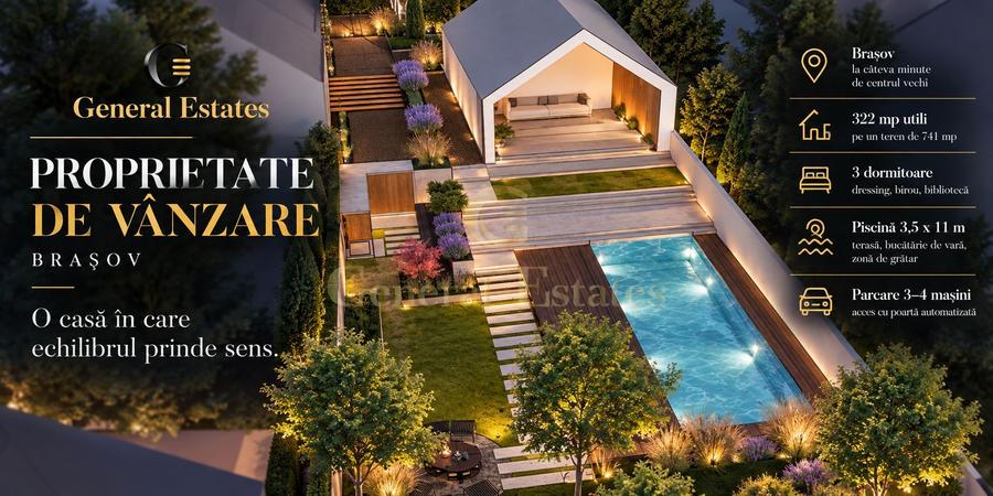Proprietate premium în Brașov | 322 mp utili | Piscină | 741 mp teren
