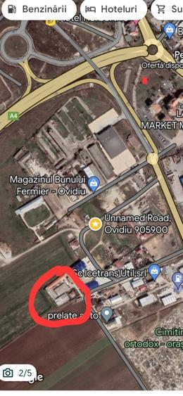 Ovidiu- teren intravilan cu constructii/ 4500mp /posibilitate parcelare-1736 mp