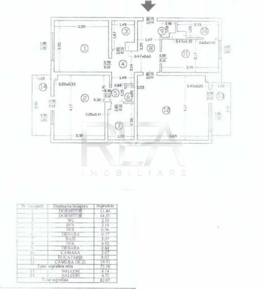 3 camere-Etaj 2 din 4- 82,07 mp- decomandat-Petre Ispirescu