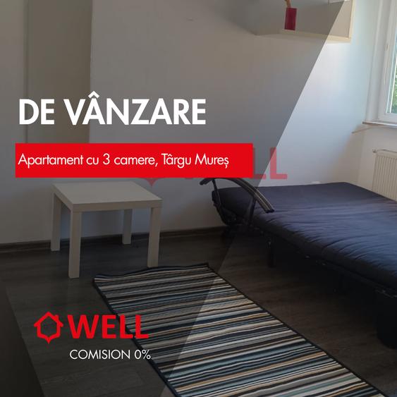 DE VÂNZARE APARTAMENT CU 3 CAMERE