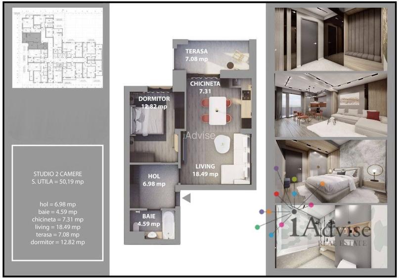 Studio modern într-un ansamblu rezidențial nou – Bartolomeu | Structura generoas - 10