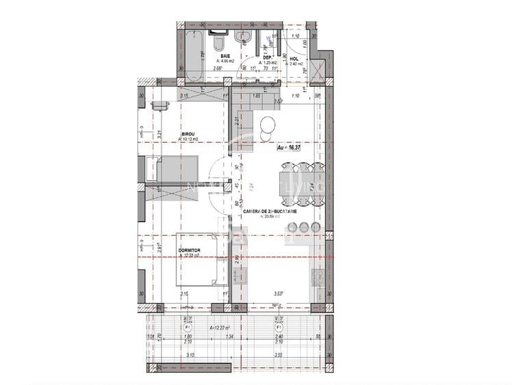 Ap. 3 camere - aer conditionat, terasa 12.22 mp  - ideal investitie - 6