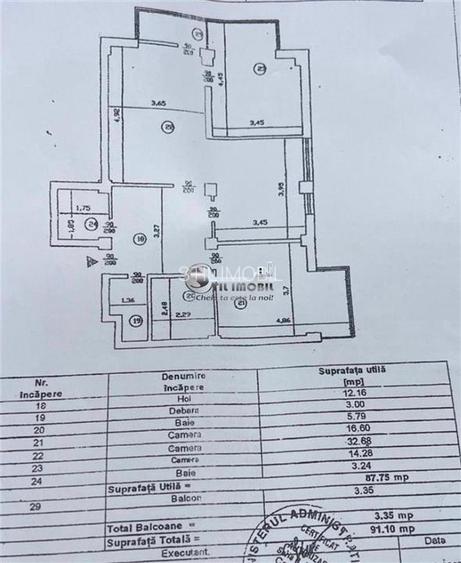 Apartament 3 camere, Tătărași, 92 mp, Mobilat si utilat - 7