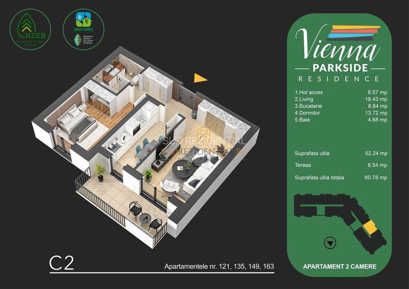 Apartament 2 camere de vanzare, decomandat, stradal Bd.Metalurgiei - 1