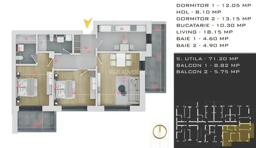 Apartament 3 Camere Decomandat Theodor Pallady Metrou Teclu - 7