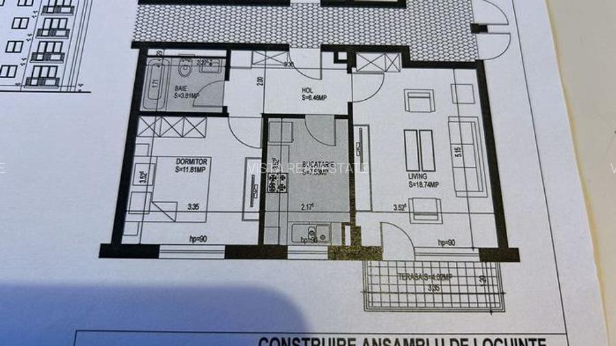 Apartament  2 camere decomandat, mobilat si utilat, parcare inclusa. Zona Tracto - 5