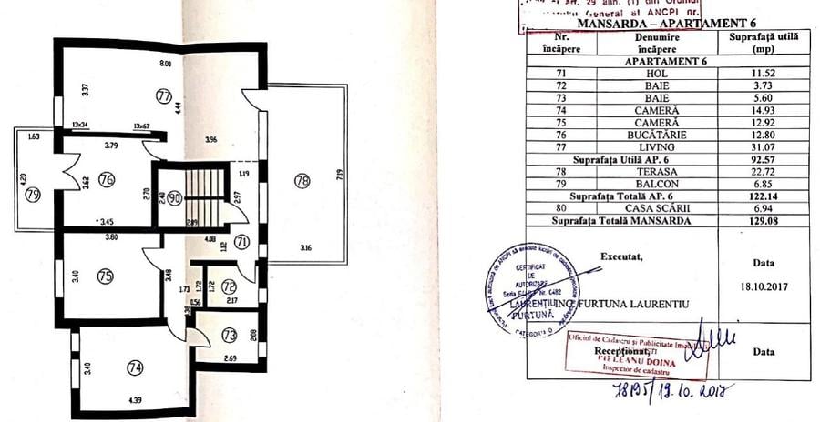 Apartament tip penthouse, 3 camere, singur pe etaj - 15