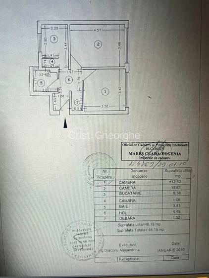 (Proprietar) Dr Taberei 2 cam, 46 mp (langa metrou/parc/tramvai/Piata Moghioros) - 16