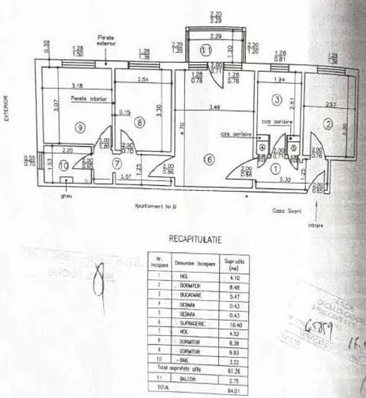 Apartament 3 camere, etajul 2/4, zona Mircea cel Batran - 8