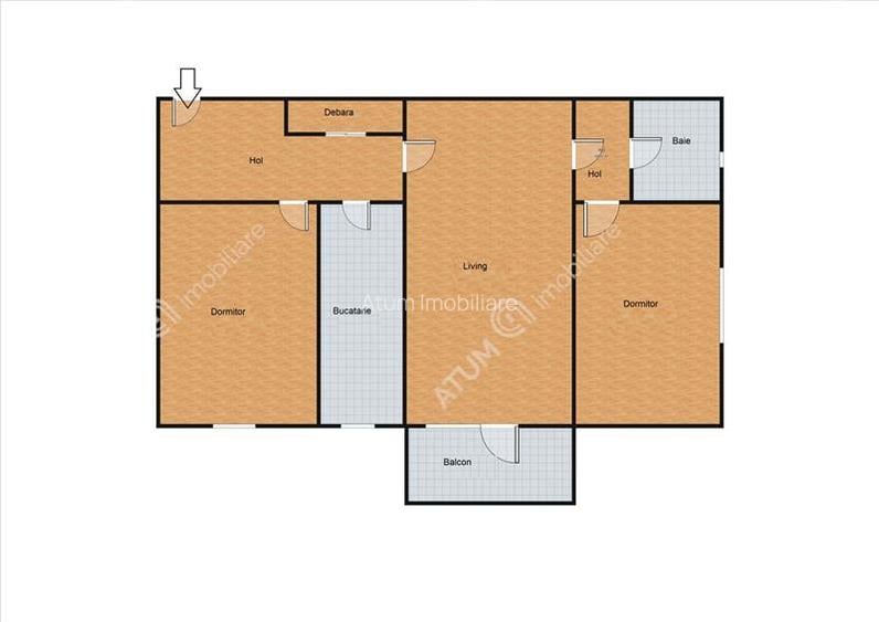 Apartament cu 3 camere etaj 1 cu balcon zona Mihai Viteazu/Cedonia - 5