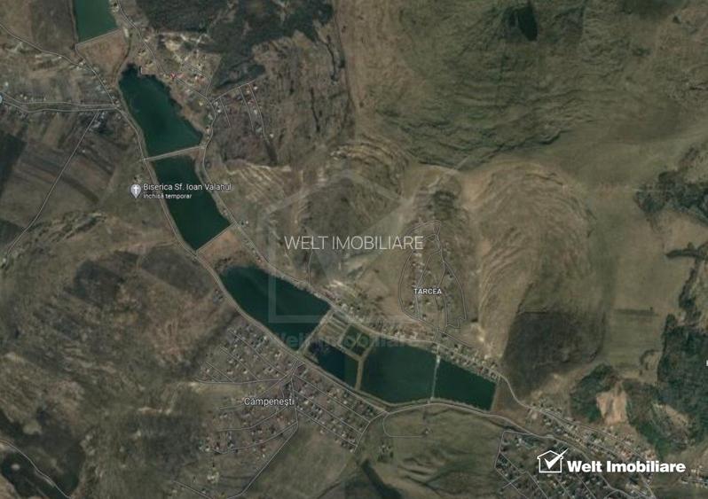 Teren 1000 mp, Campenesti, panorama frumoasa, expunere S, utilitati - 3