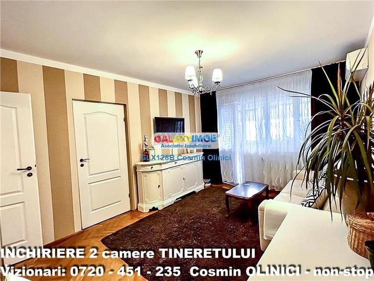 Inchiriere apartament 2 camere Tineretului vedere parc mobilat - 2