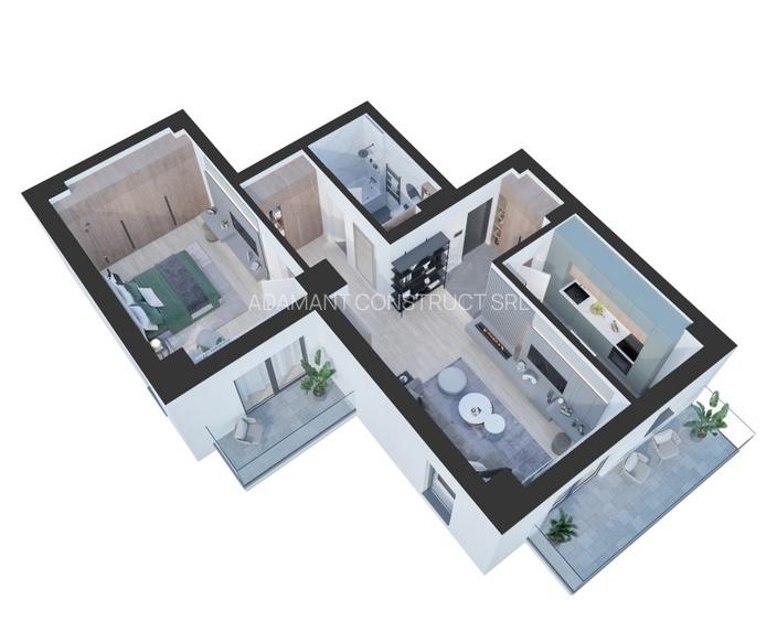 Apartament 2 camere, decomandat, tip 2E, 74mp Sos Nicolina nr.54 - 10