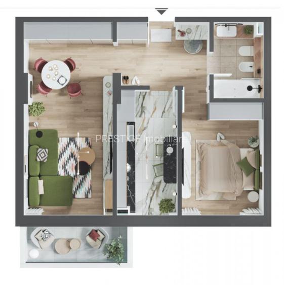 Apartament cu 2 camere tip Viena de vanzare in Prima Urbana 3-Oradea - 14