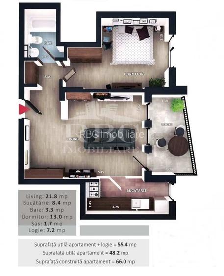 Apartamente cu 2 camere bloc nou in Floresti zona Vivo - 19