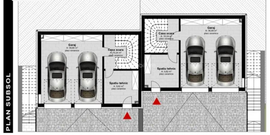 Duplex semifinisat 4 camere, 2 garaje,161 mp,teren liber 280 mp, Tauti - 3