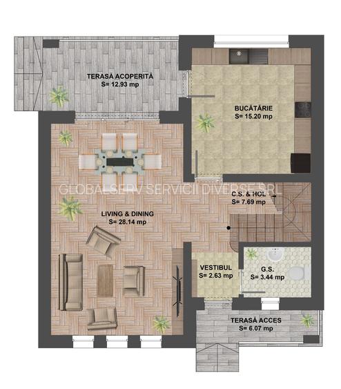 FARA COMISIOANE casa cu 4 camere 3 bai 2 placi tripane Veka incalzire pardoseala - 4