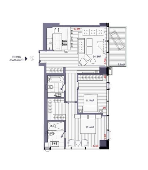 One Mircea Eliade, apartament cu vedere spre lac