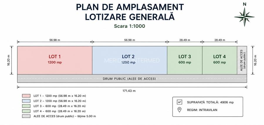 Exclusivitate Vanzare teren 600 mp. Lazu zonă nouă front stradal 37 m. - 4