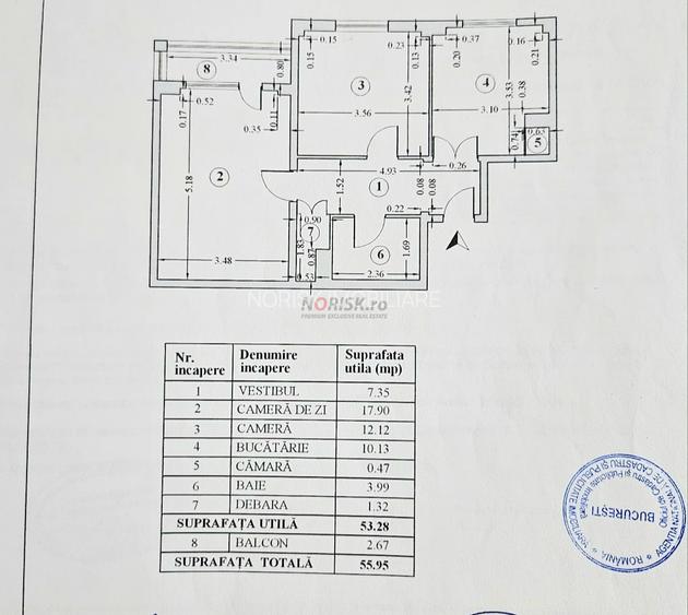 2 Camere Dorobanți | Polonă | 56MP | Decomandat | 1982 | Metrou | Parter - 7