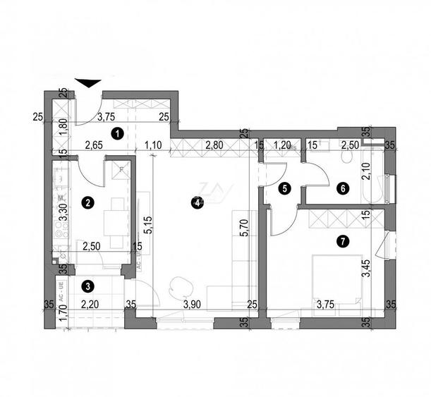 Etaj 1. Lift. Decomandat. Loc parcare. - 11