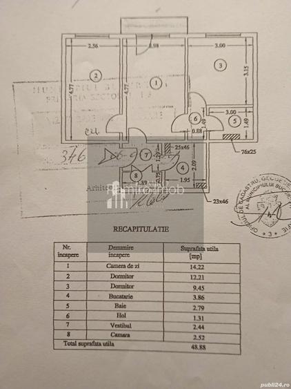 Apartament 3 camere – 50 mp – lângă Parcul IOR și metrou – Parter - 4