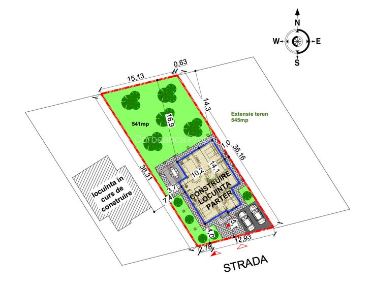 Casa noua, cu teren de 1100 mp, 4 camere, un singur nivel - 4