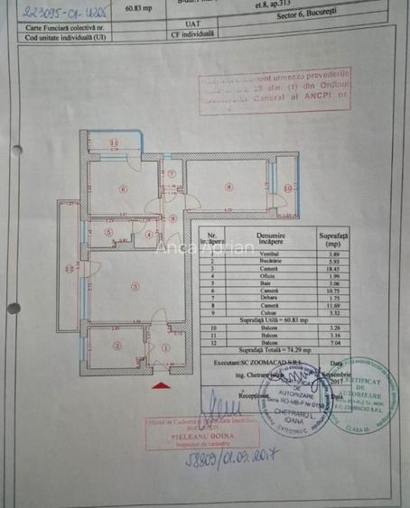 APARTAMENT 3 CAMERE | 3 BALCOANE | 75 MP | ETAJ 8 | METROU 4 MIN - 12