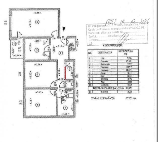 Vitan-Kaufland  3 camere ,decomandat,etaj 2,bloc reabilitat,constructie 1983 - 2