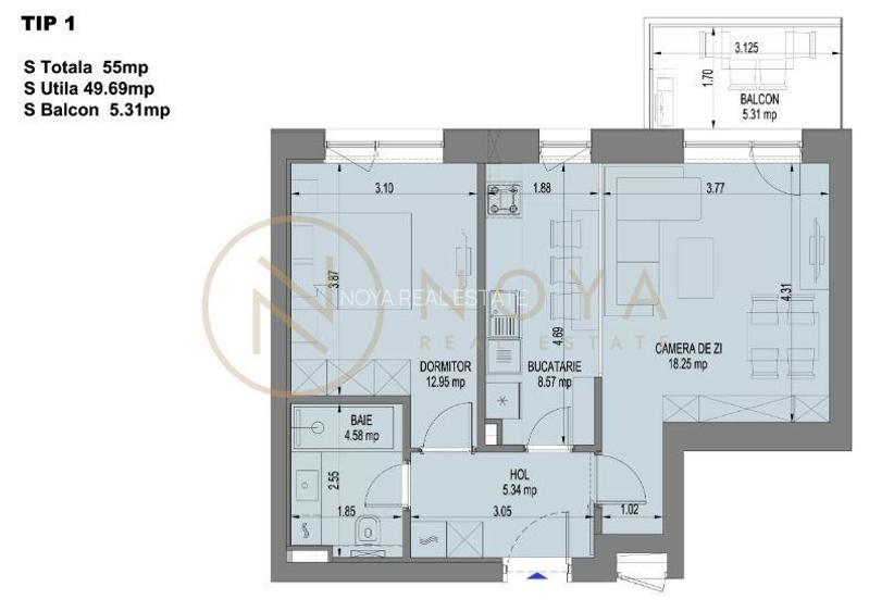 Apartament de 2 camere in zona Aviatiei Nusco - 2