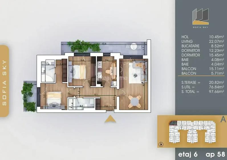 Metrou N. Teclu 7 Minute Pallady 3 Camere Decomandat FINALIZAT - 8