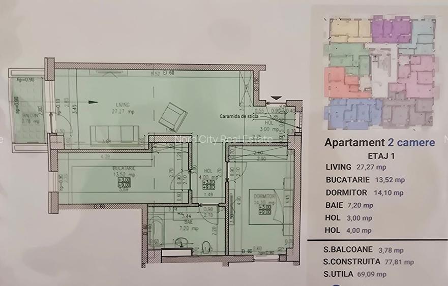 De vanzare Apartament 2 camere - Sisesti -Baneasa - Comision 0% - 20