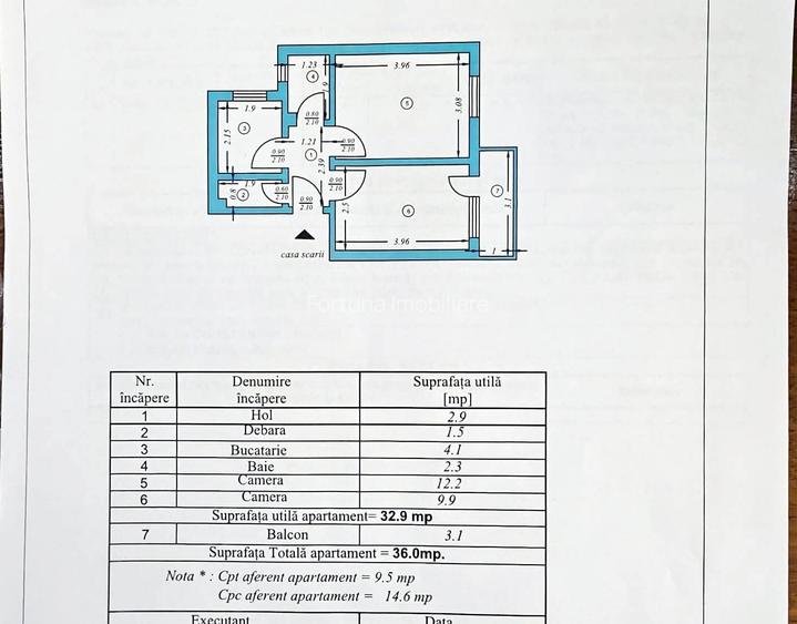 Apartament 2 camere, etaj 1, zona Ciuperca- Maratei - 11