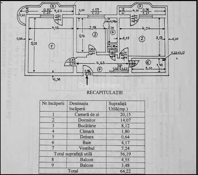Exclusivitate, Vitan-Unirii, 2 camere, 65mp, centrala gaz, mobilat, imobil 1992 - 3