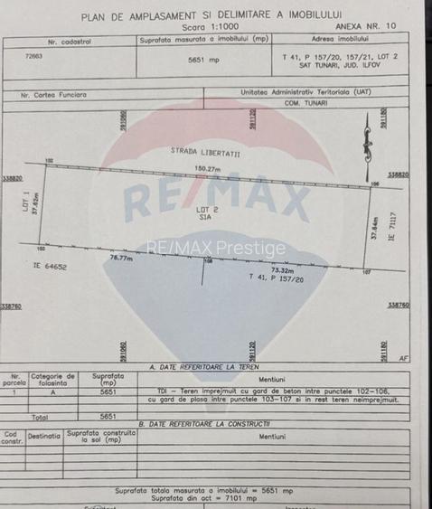TEREN 5.651 MP – STR. LIBERTATII, TUNARI – ZONA LOCUINTE - 4