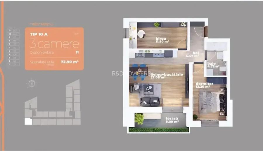 DE VANZARE 3 Camere NOU Zona Auchan Titan Bd. 1 Decembrie 0% Comision - 2