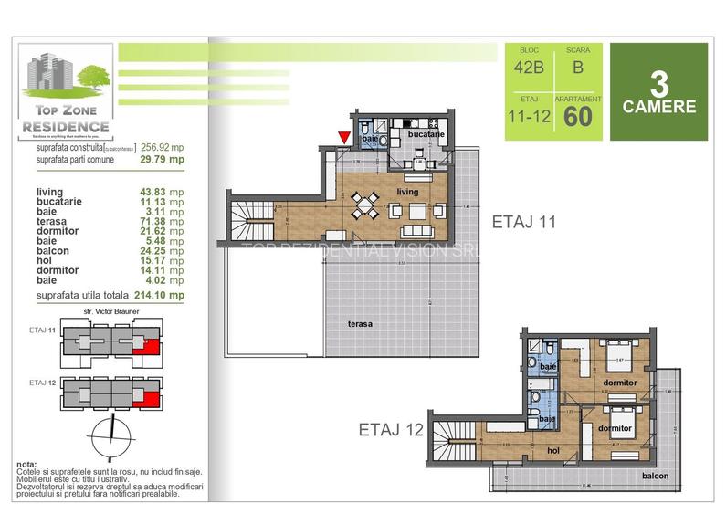 DUPLEX 3CAM. BLOC FINALIZAT,MUTARE IMEDIATA/ STR. VICTOR BRAUNER! - 2