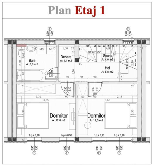 Casa intabulata, 5 cam, 119 mp utili, curte 70 mp – finisata la cheie - 8