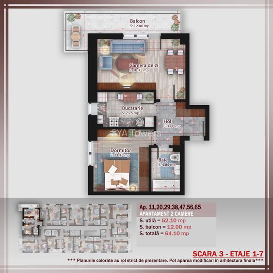 2 camere Grande Air | Luminos | Terasa | Discount parcare 50% | Pallady - 1