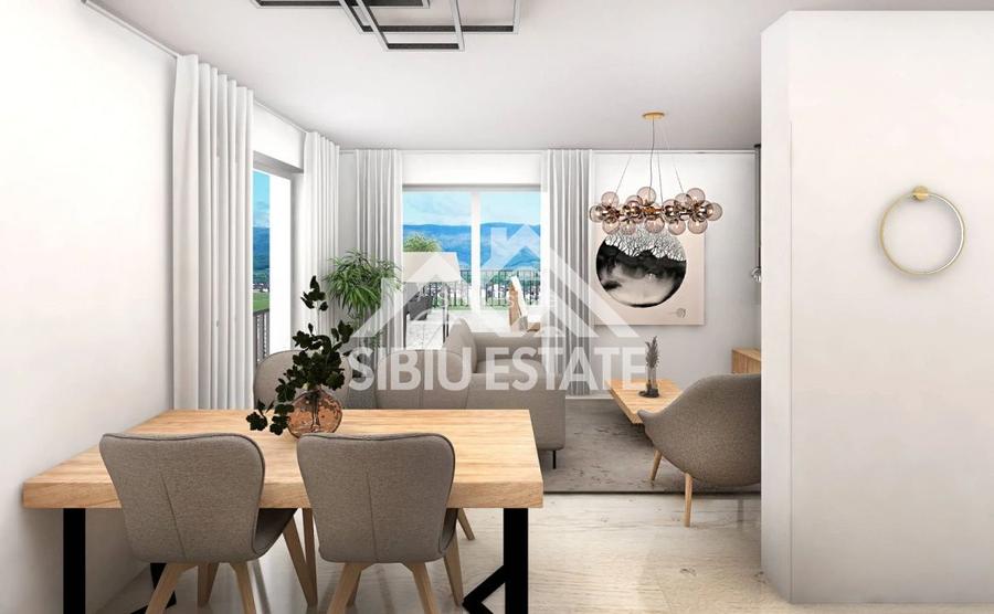 Apartament Penthouse 3 Camere, Finisat, Parcare Interioara,Comision 0 - 4